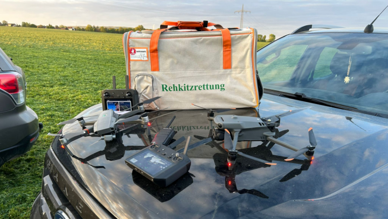 Drohnen und Tasche-Rehkitzrettung 2025