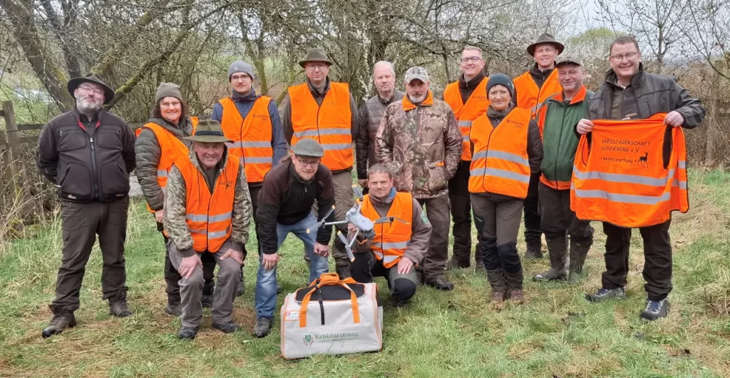 Gruppenbild Rehkitzschutz der Kreisjägerschaft Sonneberg
