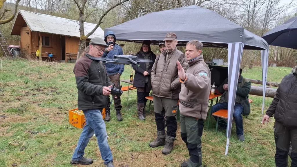 Drohnen Vorführung zum Rehkitzschutz in Sonneberg