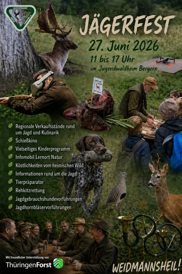 Flyer zum Jägerfest 2026 in Bergern